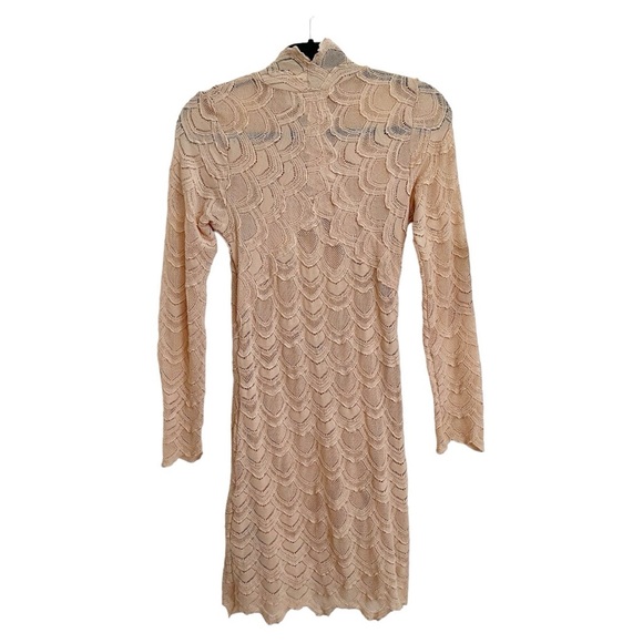 Nightcap Belize Victorian Lace Nude Stretch Bodycon Mini Dress Size 3 L/XL - Picture 6 of 13